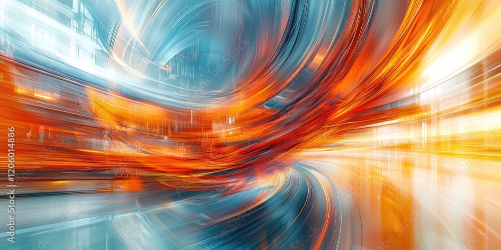 Poster an abstract visual with abstract digital art that underscores the creative and unconventional nature