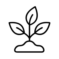 sprout icon, sprout line art - simple line art of sprout, perfect for sprout logos and icons
