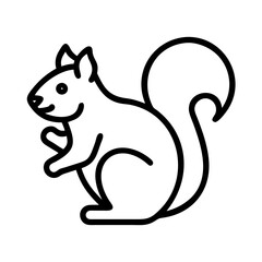 squirrel icon, squirrel line art - simple line art of squirrel, perfect for squirrel logos and icons