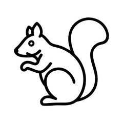 squirrel icon, squirrel line art - simple line art of squirrel, perfect for squirrel logos and icons