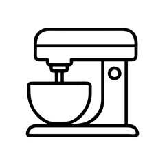 stand mixer icon, stand mixer line art - simple line art of stand mixer, perfect for stand mixer logos and icons