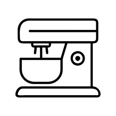 stand mixer icon, stand mixer line art - simple line art of stand mixer, perfect for stand mixer logos and icons