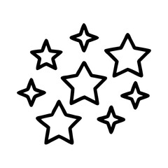 Obraz premium star cluster icon, star cluster line art - simple line art of star cluster, perfect for star cluster logos and icons