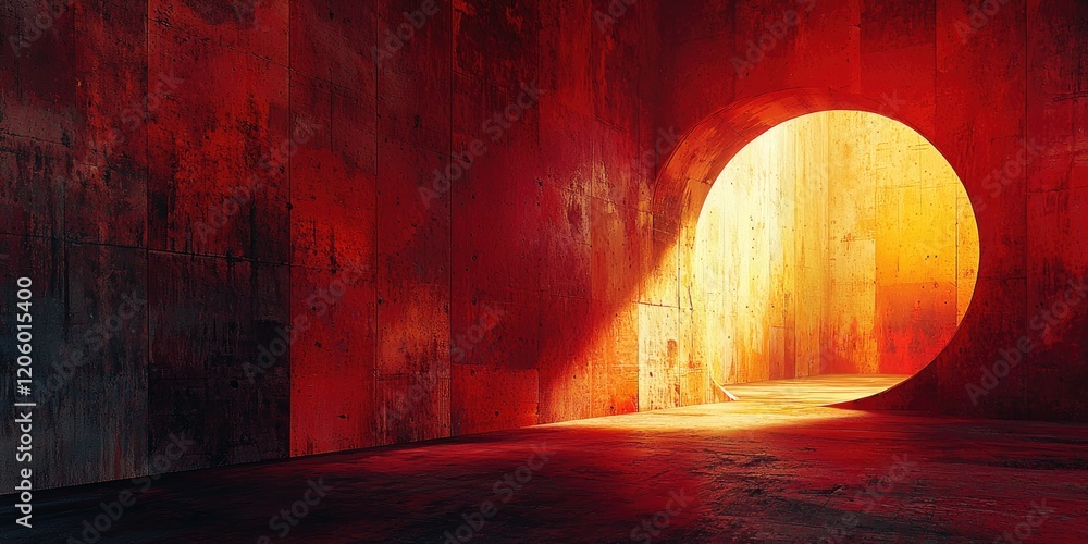 Poster an abstract artwork showcasing digital renderings with an emphasis on the interplay of light and sha