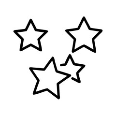 stars icon, stars line art - simple line art of stars, perfect for stars logos and icons