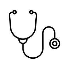 stethoscope icon, stethoscope line art - simple line art of stethoscope, perfect for stethoscope logos and icons