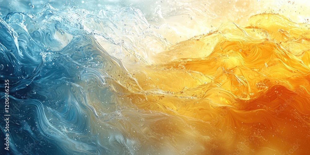 Poster an abstract visual with digital renderings that highlight the detailed and realistic nature of digit