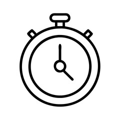 stopwatch icon, stopwatch line art - simple line art of stopwatch, perfect for stopwatch logos and icons