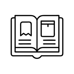 storybook icon, storybook line art - simple line art of storybook, perfect for storybook logos and icons
