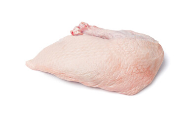 Raw Duck Fillet, Fresh Uncooked Duck Breast Red Meat with Skin, Uncooked Poultry Filet