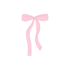 Elegant pink ribbon bow design perfect for festive decorations and gift wrapping