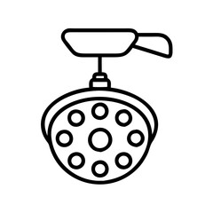 surgical lamp icon, surgical lamp line art - simple line art of surgical lamp, perfect for surgical lamp logos and icons