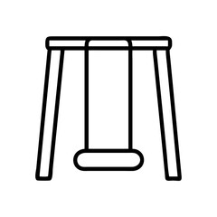 swing icon, swing line art - simple line art of swing, perfect for swing logos and icons