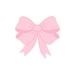 Elegant pink ribbon bow design perfect for festive decorations and gift wrapping