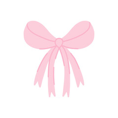 Elegant pink ribbon bow design perfect for festive decorations and gift wrapping