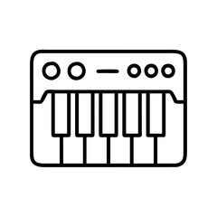 synthesizer icon, synthesizer line art - simple line art of synthesizer, perfect for synthesizer logos and icons