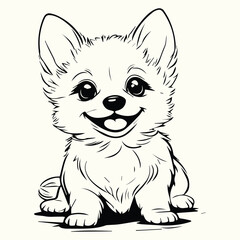 Cute Dog Line Art Minimalist and Adorable Dog Sketches for Art, Design, and Creative Projects