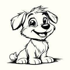 Cute Dog Line Art Minimalist and Adorable Dog Sketches for Art, Design, and Creative Projects