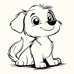Cute Dog Line Art Minimalist and Adorable Dog Sketches for Art, Design, and Creative Projects