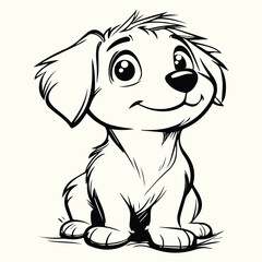 Cute Dog Line Art Minimalist and Adorable Dog Sketches for Art, Design, and Creative Projects