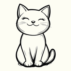 Cute Cat Line Art Adorable and Minimalist Cat Sketches for Art, Design, and Creative Projects