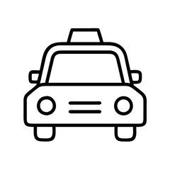taxi icon, taxi line art - simple line art of taxi, perfect for taxi logos and icons