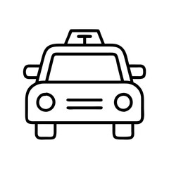 taxi icon, taxi line art - simple line art of taxi, perfect for taxi logos and icons