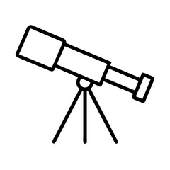 telescope icon, telescope line art - simple line art of telescope, perfect for telescope logos and icons