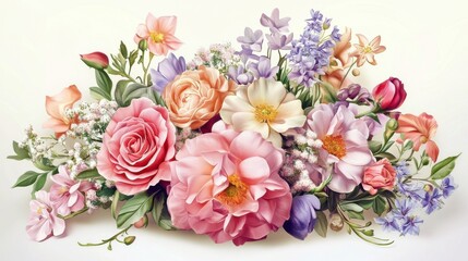 Floral arrangement for happy retirement celebration card design