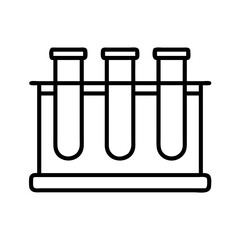 test tube rack icon, test tube rack line art - simple line art of test tube rack, perfect for test tube rack logos and icons