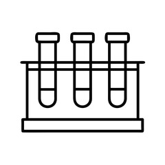 test tube rack icon, test tube rack line art - simple line art of test tube rack, perfect for test tube rack logos and icons