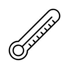 thermometer icon, thermometer line art - simple line art of thermometer, perfect for thermometer logos and icons