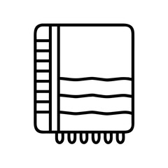 throw blanket icon, throw blanket line art - simple line art of throw blanket, perfect for throw blanket logos and icons