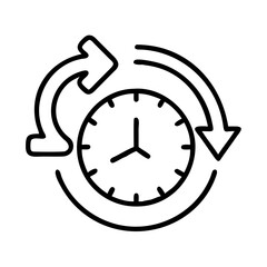 time machine icon, time machine line art - simple line art of time machine, perfect for time machine logos and icons