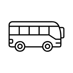 tour bus icon, tour bus line art - simple line art of tour bus, perfect for tour bus logos and icons