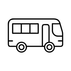 tour bus icon, tour bus line art - simple line art of tour bus, perfect for tour bus logos and icons