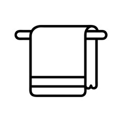 towel icon, towel line art - simple line art of towel, perfect for towel logos and icons