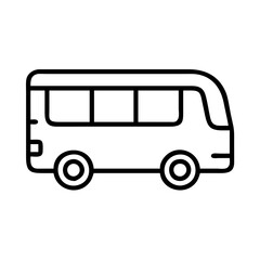 tour bus icon, tour bus line art - simple line art of tour bus, perfect for tour bus logos and icons