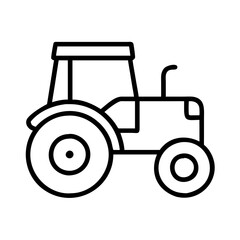 tractor icon, tractor line art - simple line art of tractor, perfect for tractor logos and icons