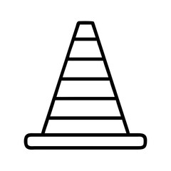 traffic cone icon, traffic cone line art - simple line art of traffic cone, perfect for traffic cone logos and icons