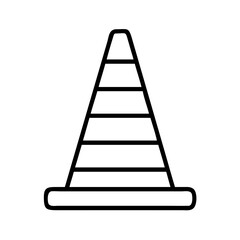 traffic cone icon, traffic cone line art - simple line art of traffic cone, perfect for traffic cone logos and icons
