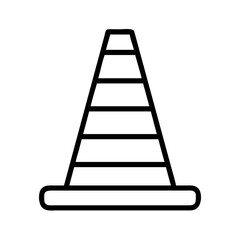 traffic cone icon, traffic cone line art - simple line art of traffic cone, perfect for traffic cone logos and icons