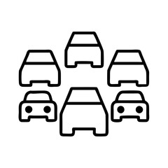 traffic jam icon, traffic jam line art - simple line art of traffic jam, perfect for traffic jam logos and icons
