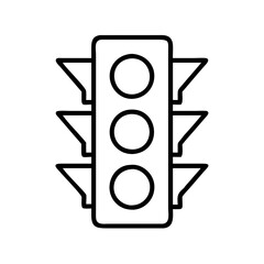 traffic light icon, traffic light line art - simple line art of traffic light, perfect for traffic light logos and icons