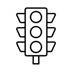 traffic light icon, traffic light line art - simple line art of traffic light, perfect for traffic light logos and icons