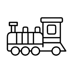 train set icon, train set line art - simple line art of train set, perfect for train set logos and icons