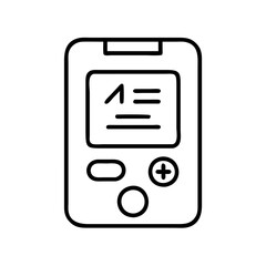 translator device icon, translator device line art - simple line art of translator device, perfect for translator device logos and icons