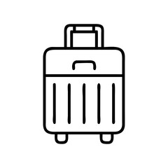 travel suitcase icon, travel suitcase line art - simple line art of travel suitcase, perfect for travel suitcase logos and icons