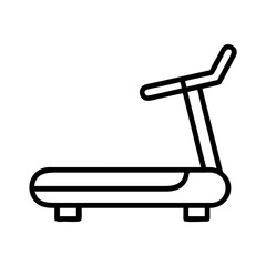 treadmill icon, treadmill line art - simple line art of treadmill, perfect for treadmill logos and icons