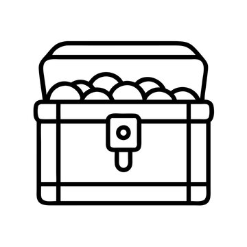 recommend clip art: treasure chest icon, treasure chest line art - simple line art of treasure chest, perfect for treasure chest logos and icons